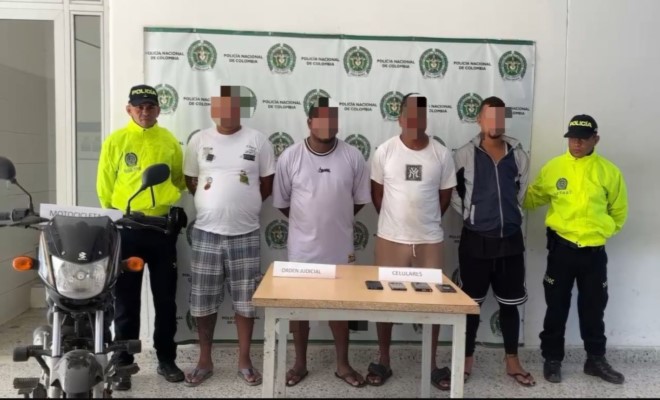 La Policía Nacional a través de la operación Kano logro la captura de cuatro personas, quienes estaban al servicio del Clan del Golfo