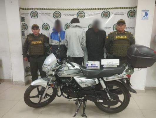 capturados por hurto a motocicletas