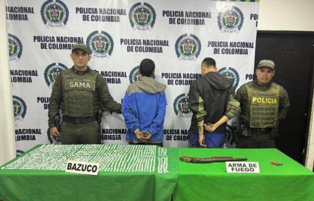 Los capturados y los elementos incautados fueron dejados a disposición de la autoridad judicial