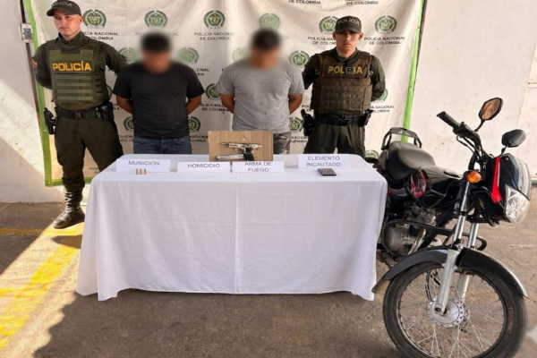 capturados por homicidio e incautación arma de fuego