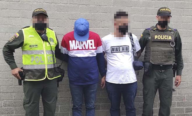 capturados por fleteo en el parque del poblado