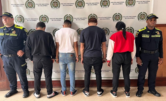 La denuncia oportuna de la ciudadanía permitió la captura de cuatro personas