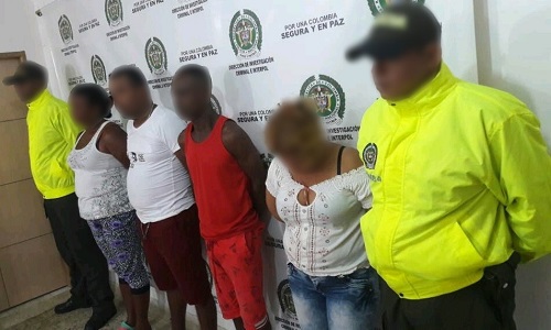 Se capturaron cuatro personas que se dedicarían al tráfico de estupefacientes