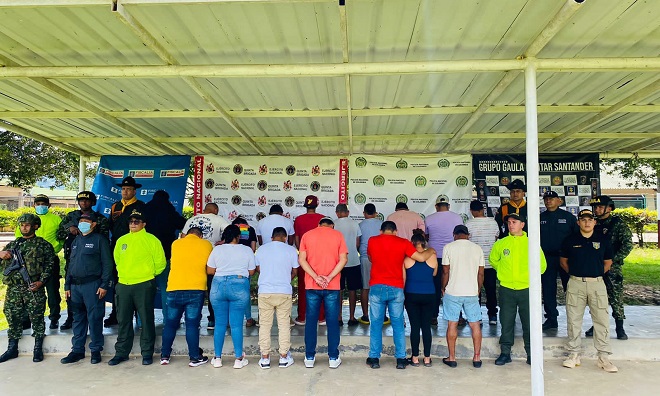 17 personas capturadas por orden judicial por los delitos de concierto para delinquir, hurto calificado y agravado