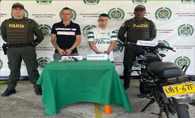 Capturados en flagrancia por porte de arma de fuego