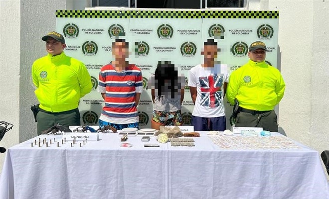 Fueron capturados alias ‘Jhon’, ‘Pepechuy’ y ‘Nasly’