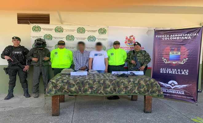 En Tolima, la Policía Nacional en medio de dos allanamientos logró la captura de "Momo y Viejo", la incautación de armas de fuego y estupefaciente