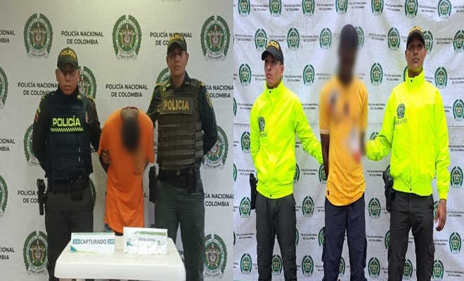 Persona capturada-policías custodiando 