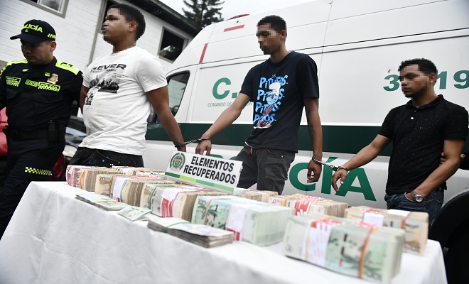 Capturados por hurto de 350 millones de pesos en el Poblado