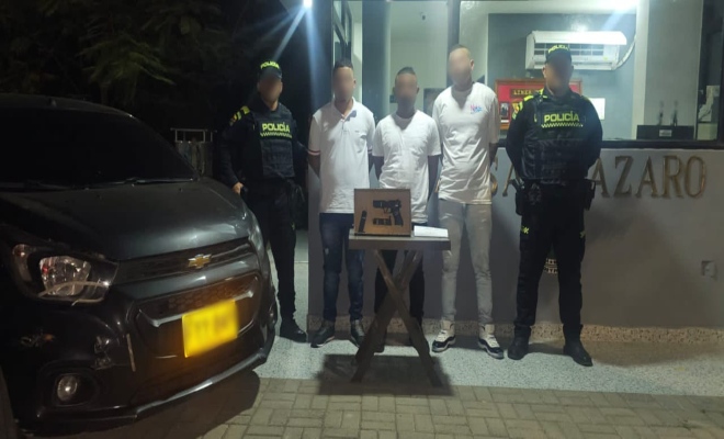 Ofensiva contra el homicidio: Capturadas tres personas en poder de una pistola 9 milímetros y 18 cartuchos
