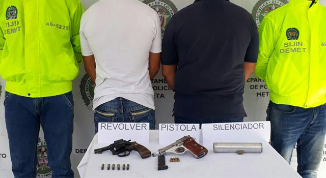 En ofensiva-la Policía Nacional-contra el homicidio-caen dos hombres-por porte ilegal-de-armas de fuego