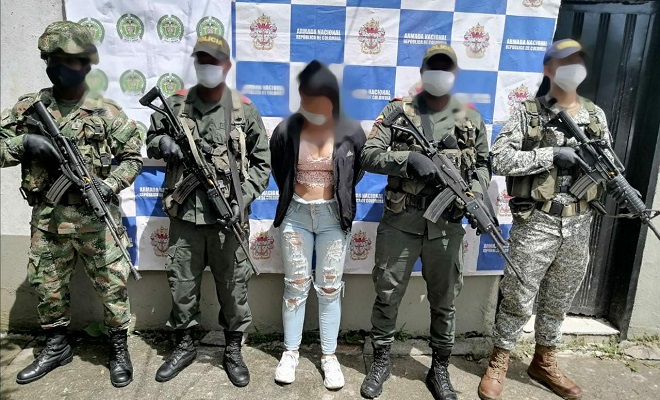 Capturamos a “la mona” presunta integrante del clan del golfo en el municipio de Bojayá