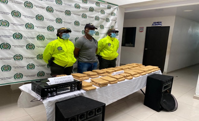 Capturamos un hombre en un hotel de Quibdó, con 20 kilogramos de marihuana