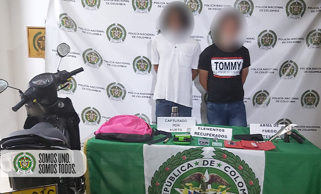 Capturadas 4 personas por hurtos en el barrio laureles y en el centro de Medellín 