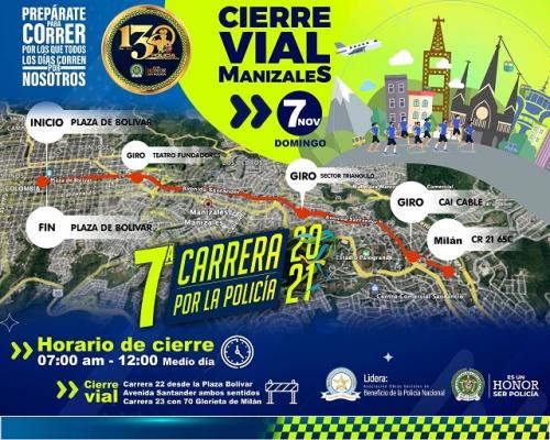 imagen carrera por la Policía 10 k en Manizales
