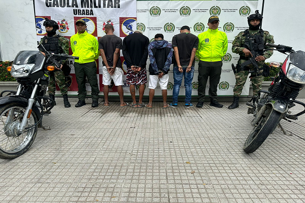 Cayeron “Los Chingas” grupo delincuencial dedicado al hurto que azotaba el municipio de Turbo