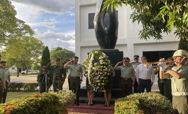 El acto contó con la participación de un representante del Ejército Nacional, Gobernación y personal de la reserva activa.