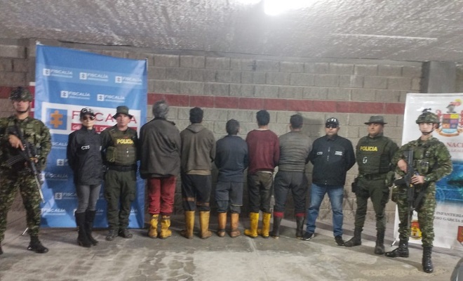 cinco capturados por explotación ilegal de yacimientos mineros en cacota