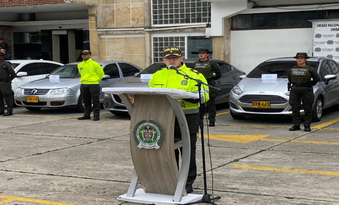 Declaraciones del comandante operativo del procedimiento realizado para recuperar 10 vehículos