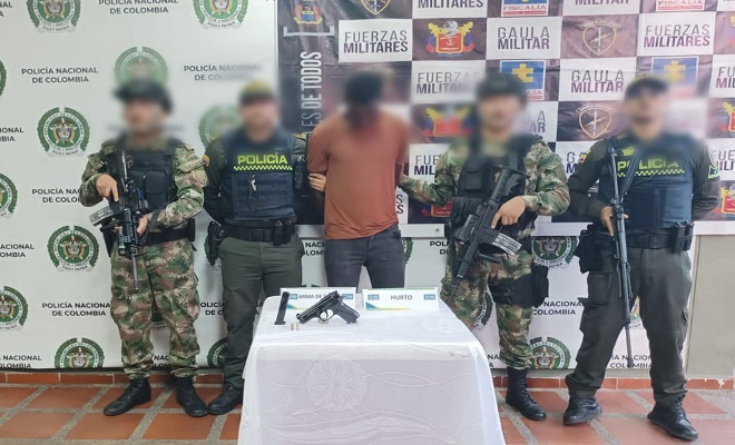 Capturado en flagrancia con un arma de fuego traumática