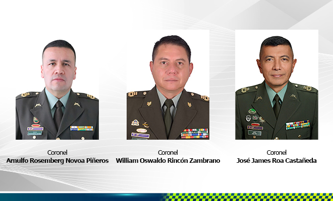 Cr Arnulfo Novoa, Cr William Rincón y Cr José Roa