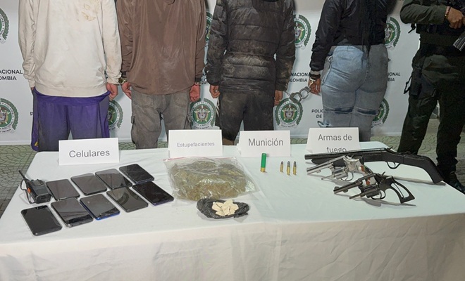 cuatro personas capturadas en Villamaría por secuestro y extorción 