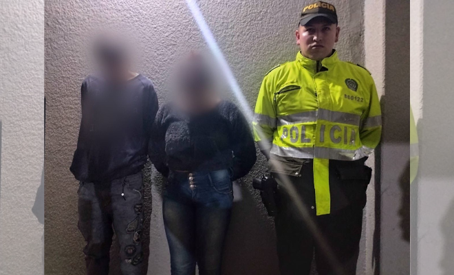 Captura de dos personas por el delito de hurto, uno de ellos tenía una orden de captura judicial vigente
