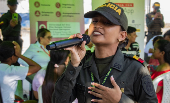 La Policía Nacional en Bolívar recupera y entrega un parque para la recreación y encuentro