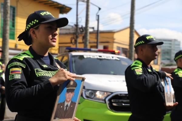 “Rostros de la esperanza” en Caldas, la Policía conmemoró el día del estudiante fallecido