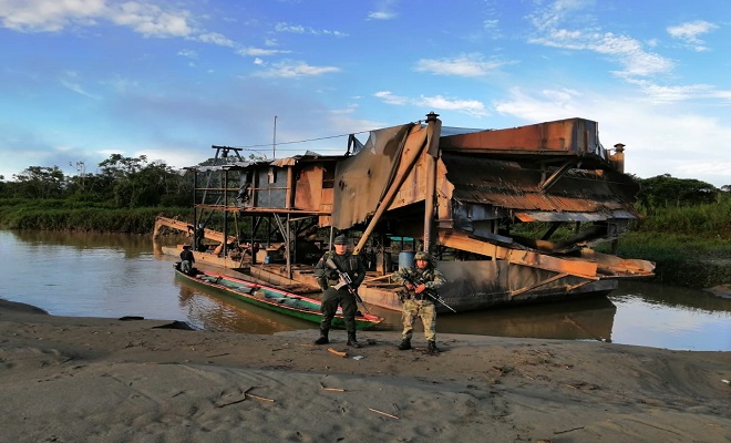 Diez entables mineros fueron intervenidos en el municipio de Rio Quito Chocó