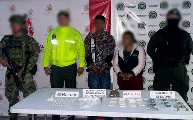 Dos personas fueron capturadas en allanamiento contra el tráfico de estupefacientes en Popayán