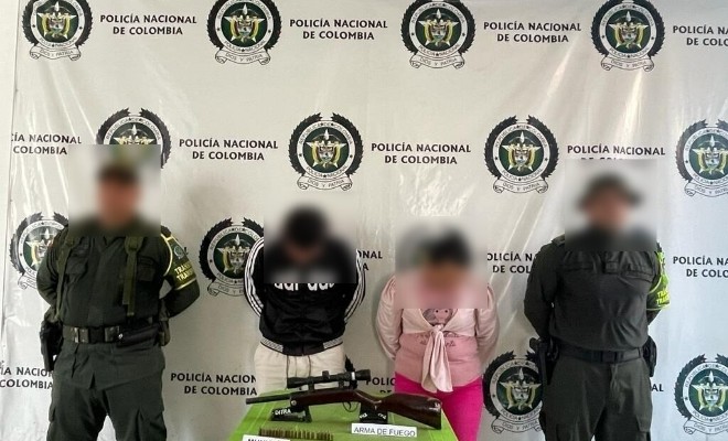 Dos capturados por el delito de porte o tenencia de armas de fuego