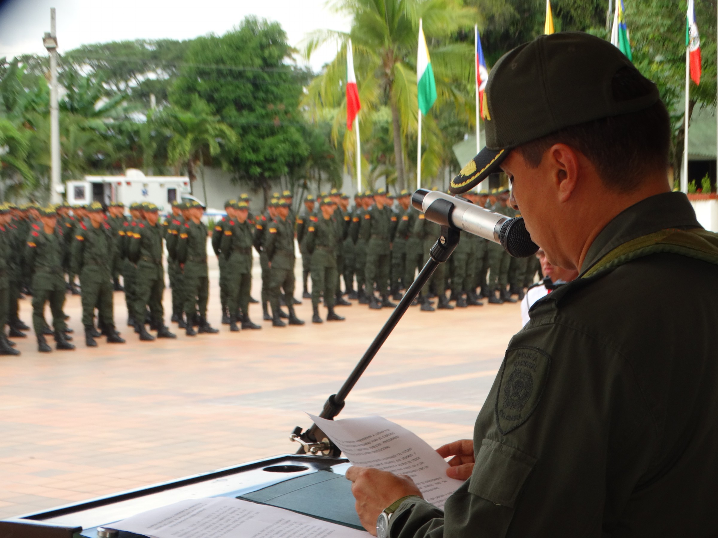 Ceremonia juramento de bandera  Auxiliares de Policía
