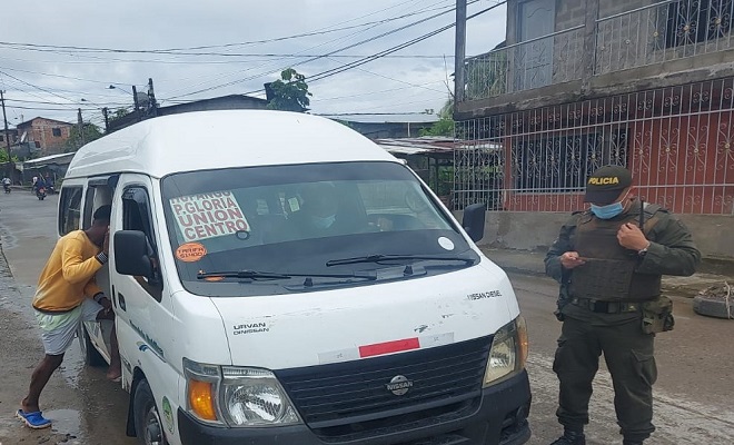 Efectuamos “plan buseta” en la zona norte de Quibdó