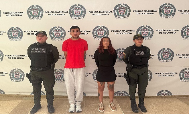 En Armenia dos personas fueron capturadas en flagrancia por el delito de extorsión