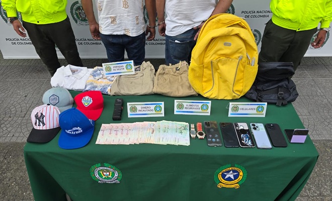 Elementos hallados en el momento de la captura 