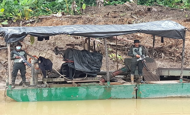 En el corregimiento de Tutunendo Chocó intervenimos dos entables mineros. 