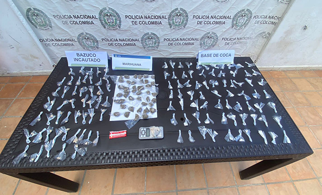 En el procedimiento se le encontró más de 140 dosis de estupefacientes