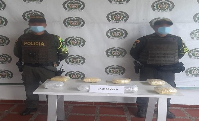 En las Animas Chocó policía incautó 8450 gramos de clorhidrato de cocaína