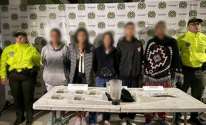 Cinco capturados dedicados a la venta de drogas