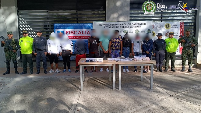 Desarticulado grupo de delincuencia común organizado “los Inquietos” en Barbosa