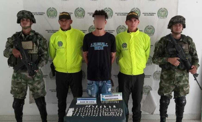 Capturado el “Chamo”, reconocido expendedor de drogas en Magangué quien tenía su vivienda como centro de acopio
