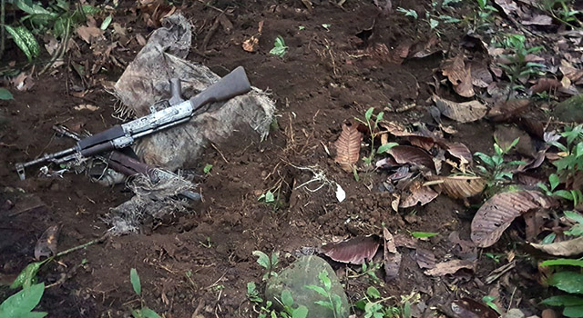 La Policía Nacional-propina golpea-al-frente séptimo residual-de-las-farc-en el Meta