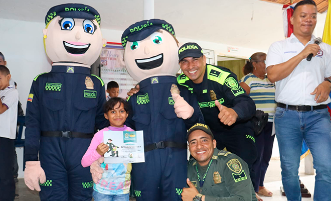¡Policía Metropolitana de Montería graduó a 497 estudiantes en Berastegui!