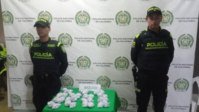 Incautadas 900 dosis de bazuco en Montenegro  