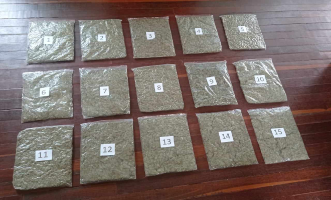 Halladoz 7.62 kilogramos de marihuana con valor comercial en el mercado criminal de más de 5 millones de pesos.