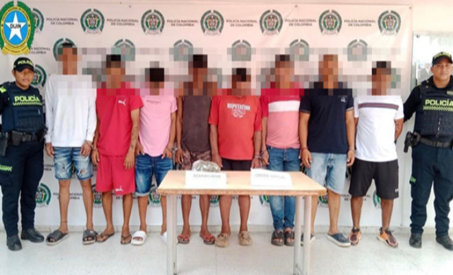 Ocho capturas en Ciénaga por delitos relacionados con el tráfico de estupefaciente
