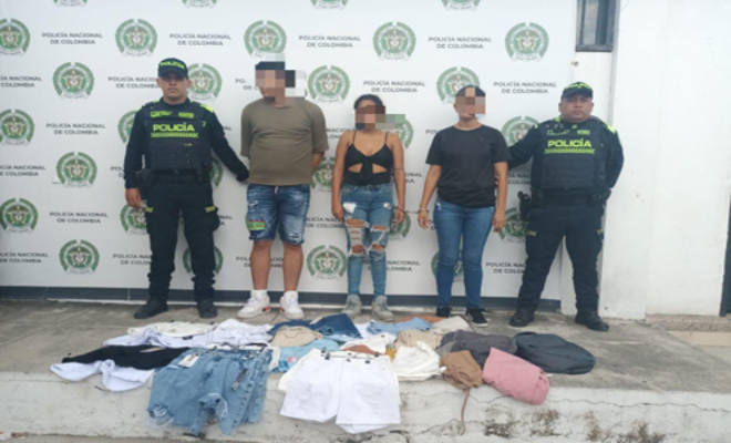 Tres personas capturadas por el delito de hurto