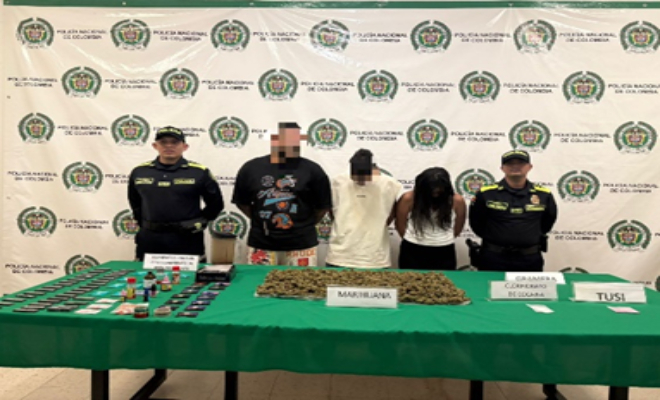 capturadas en flagrancia tres personas por el delito de tráfico, fabricación o porte de estupefacientes