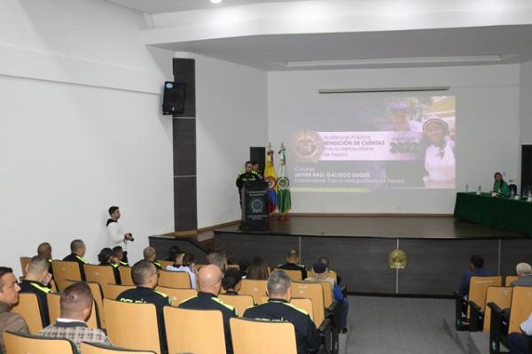 Rendición de cuentas realizada de manera presencial y virtual en la ciudad de Pereira por parte de la Policía Nacional